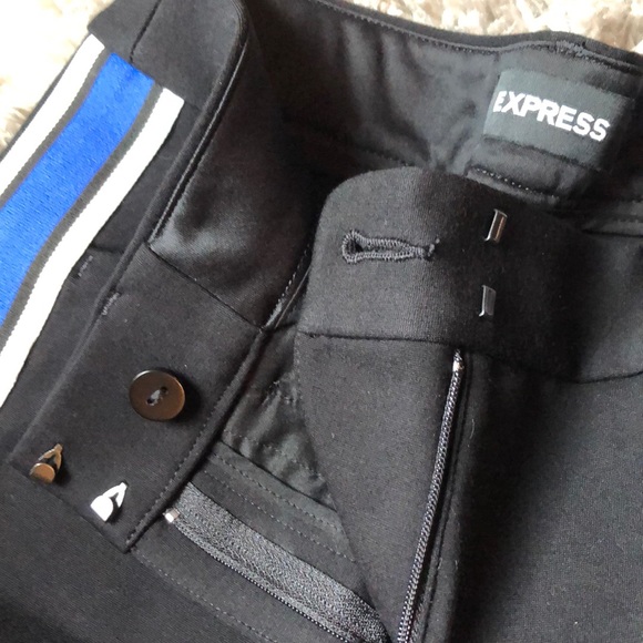 Express Blue stripe skinny mid rise pants NWT - Picture 4 of 4